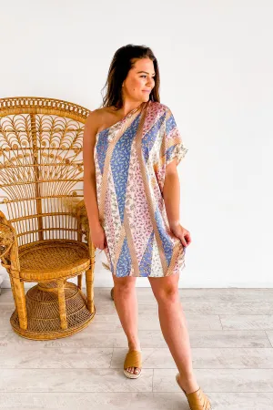 Dancing Queen Multi Print One Shoulder Dress