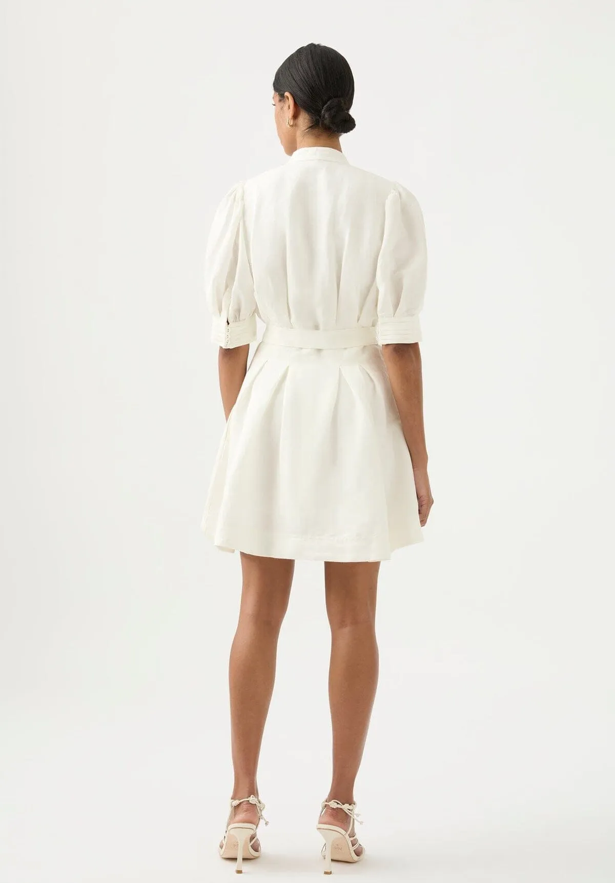 Eden Box Pleat Mini Dress Ivory