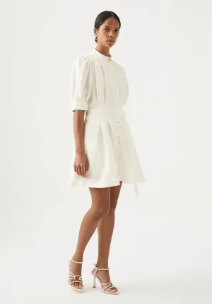 Eden Box Pleat Mini Dress Ivory