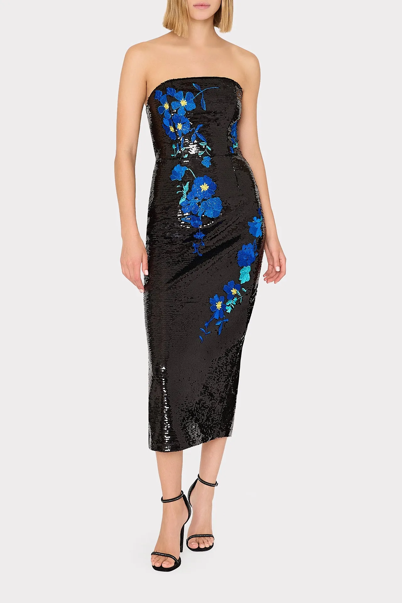 Kait Vines Of Floral Sequins Dress
