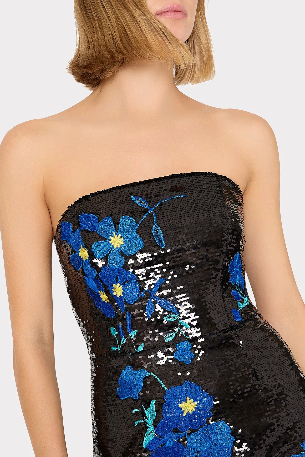 Kait Vines Of Floral Sequins Dress