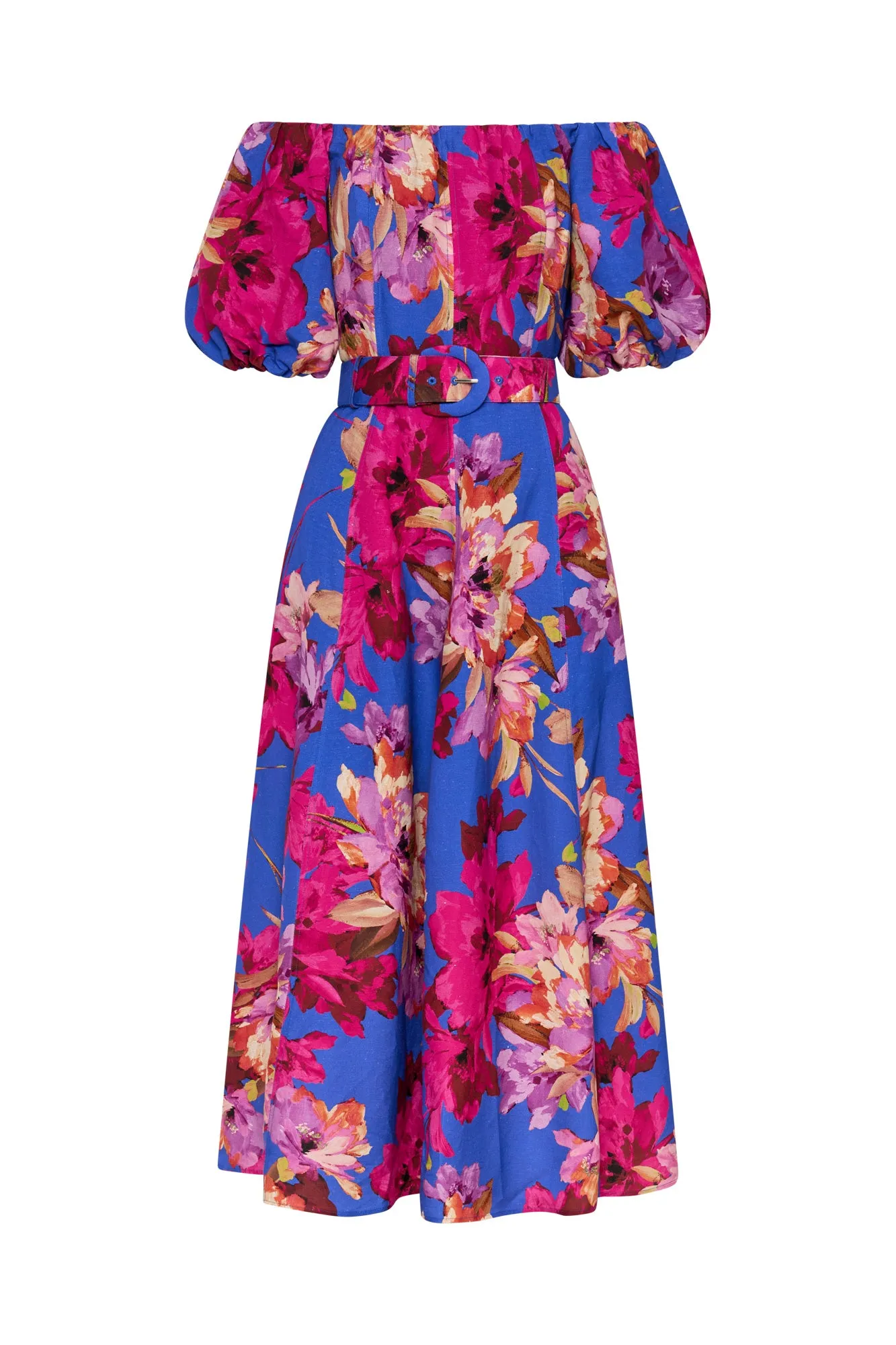 Santha Dress - Ria Floral Blue