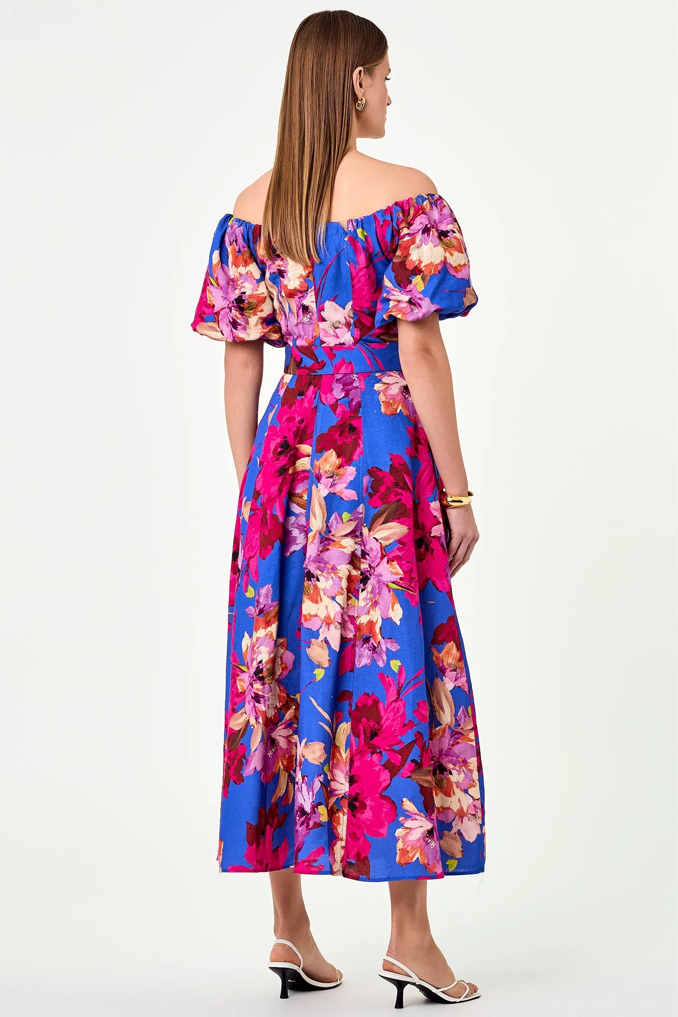 Santha Dress - Ria Floral Blue