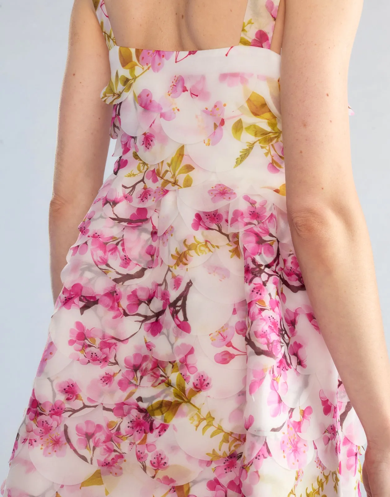 Scalloped Petal Midi Dress