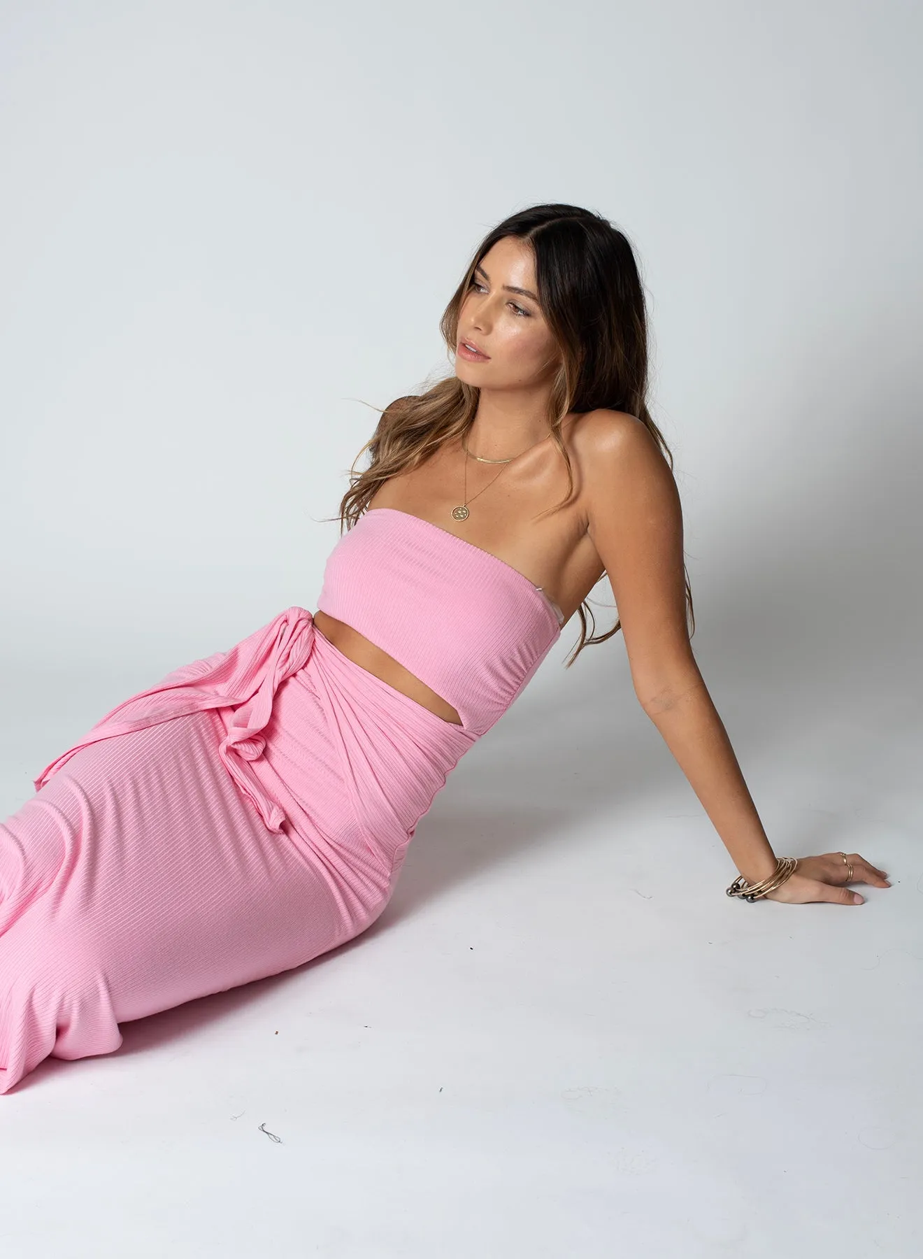 WIDE RIB BAJA NIGHTS CUT OUT DRESS